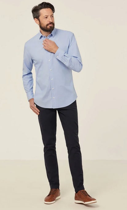 Cotton Chambray Long Sleeve Shirt Men's