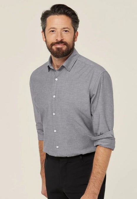 Cotton Chambray Long Sleeve Shirt Men's