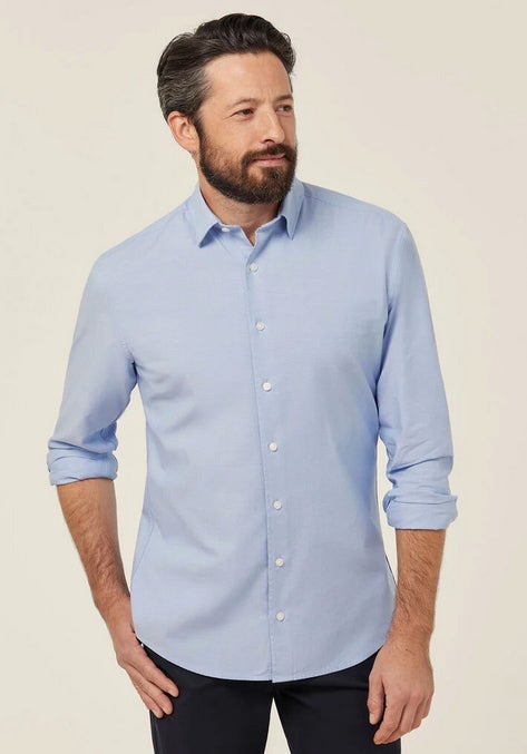 Cotton Chambray Long Sleeve Shirt Men's