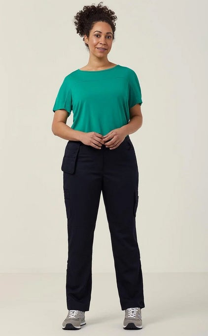 Poly Viscose Gaberdine Flex Waist Cargo Pant Women's