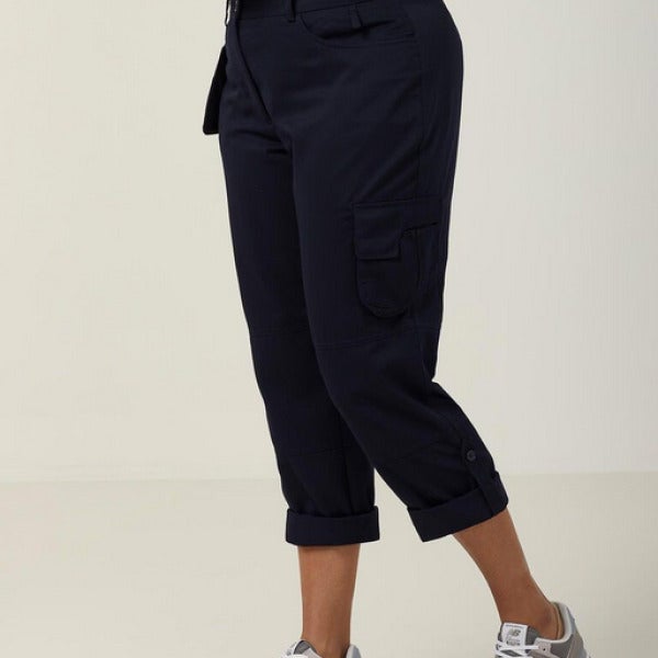 Custom Poly Viscose Gaberdine Flex Waist Cargo Pant Women's