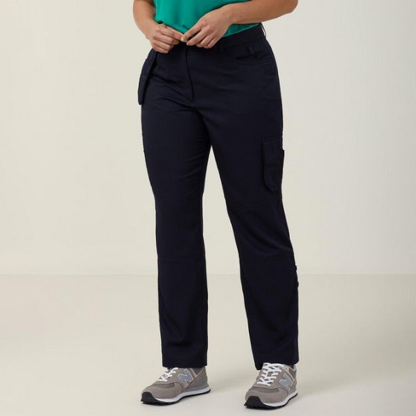 Custom Poly Viscose Gaberdine Flex Waist Cargo Pant Women's