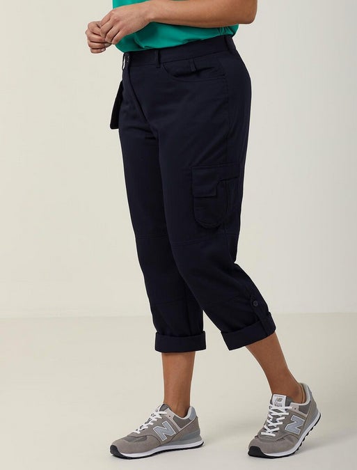 Poly Viscose Gaberdine Flex Waist Cargo Pant Women's