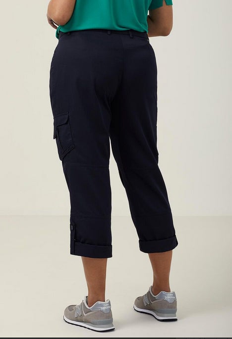 Poly Viscose Gaberdine Flex Waist Cargo Pant Women's