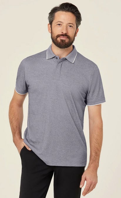 Textured Cotton Poly Short Sleeve Polo Men’s