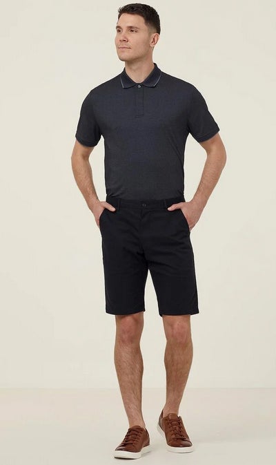 Textured Cotton Poly Short Sleeve Polo Men’s