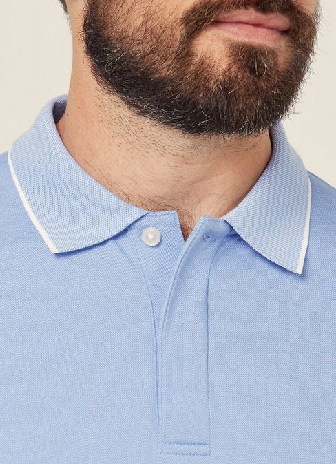 Textured Cotton Poly Short Sleeve Polo Men’s