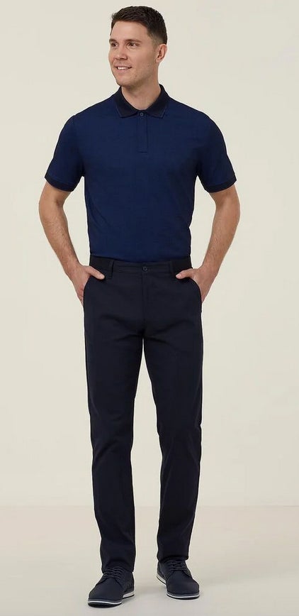 Textured Cotton Poly Short Sleeve Polo Men’s