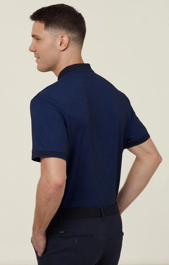 Textured Cotton Poly Short Sleeve Polo Men’s