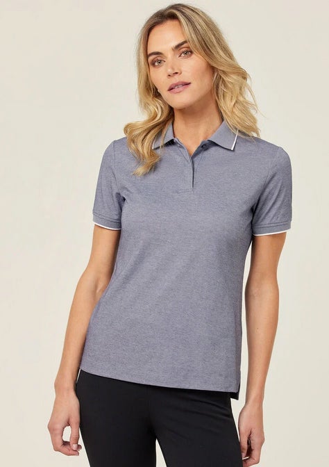 Textured Cotton Poly Short Sleeve Polo Women’s