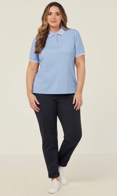 Textured Cotton Poly Short Sleeve Polo Women’s
