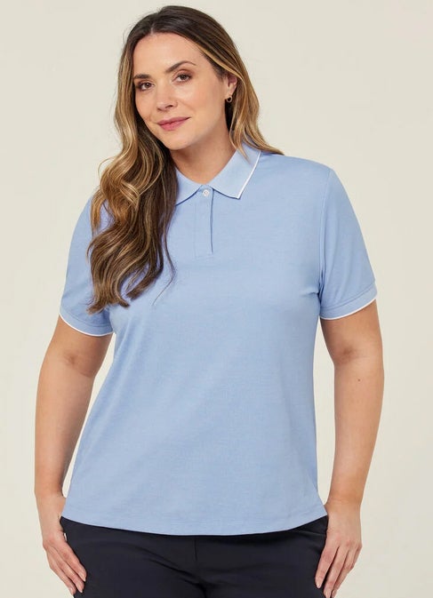 Textured Cotton Poly Short Sleeve Polo Women’s