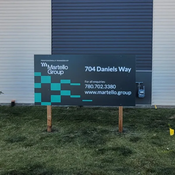 Post & Panel Sign for Martello Group in Edmonton, AB