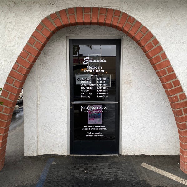 Fresh Look for Eduardo’s Mexican Restaurant: Door Decals That Work