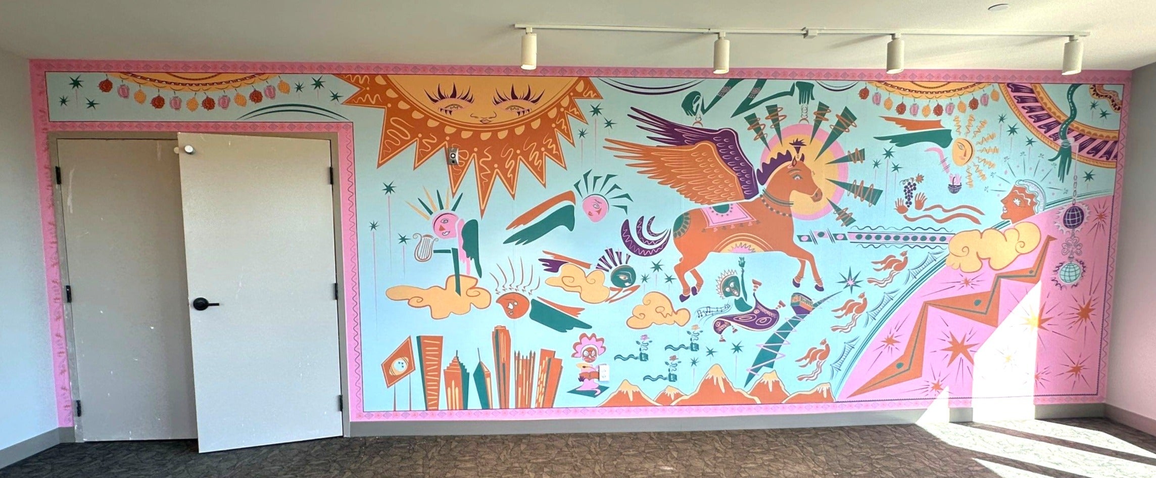 Awesome artwork turned graphics for the Mosaic Building in (Oakland) Pittsburgh, PA!