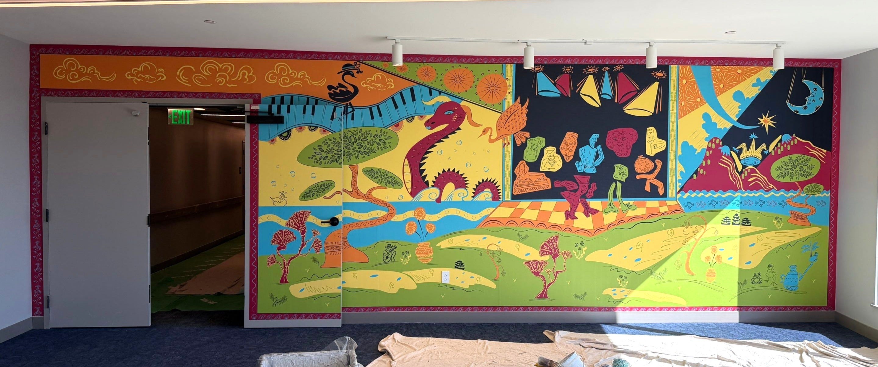 Awesome artwork turned graphics for the Mosaic Building in (Oakland) Pittsburgh, PA!
