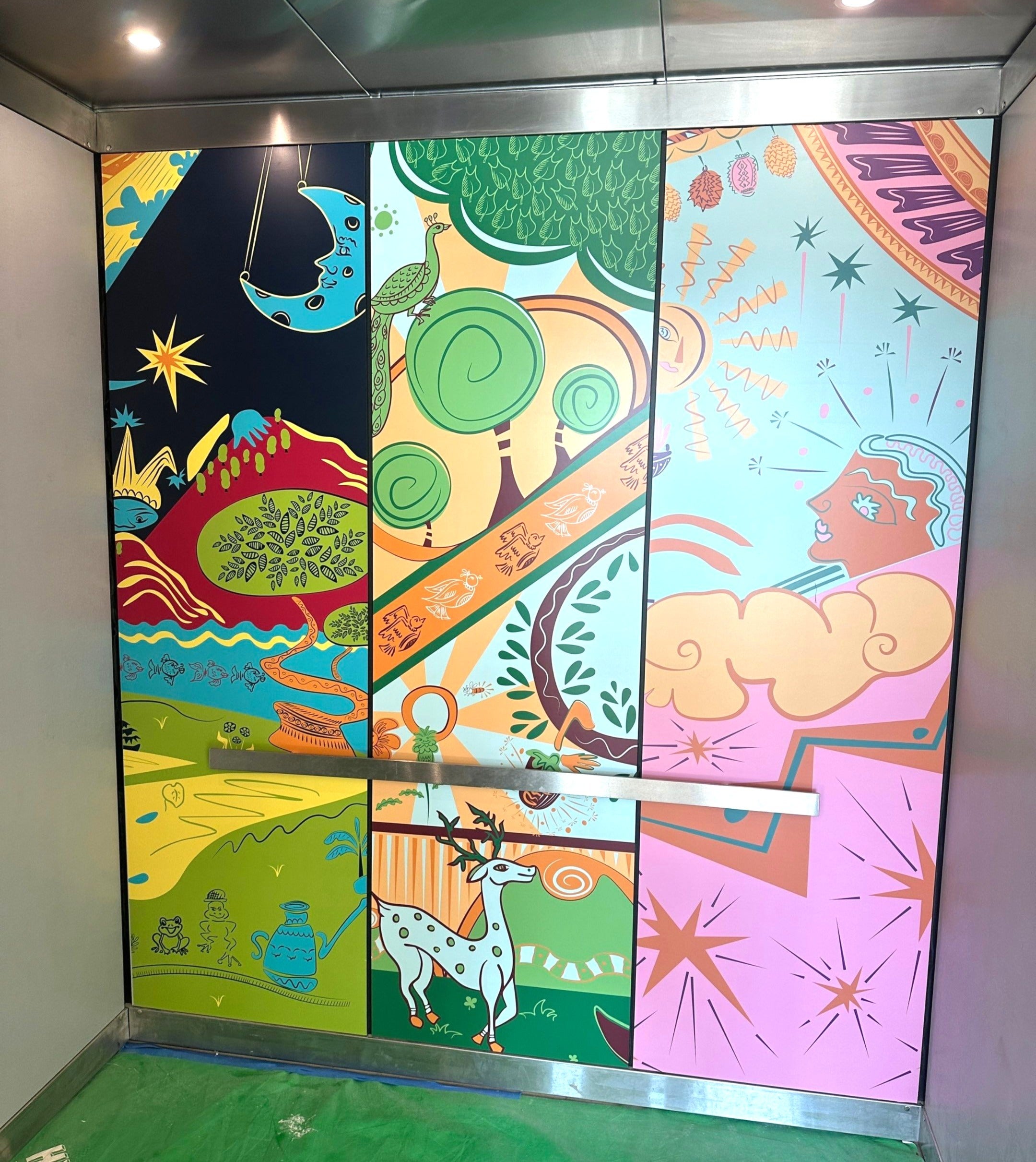 Awesome artwork turned graphics for the Mosaic Building in (Oakland) Pittsburgh, PA!