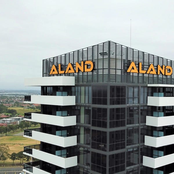 Aland - sky signs - roof signs