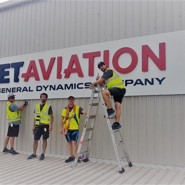 Jet Aviation - Illuminated Building Signs Sydney