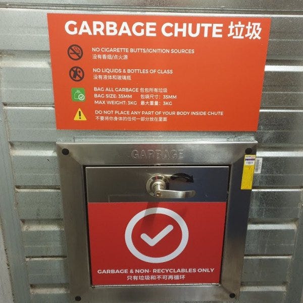Garbage shute