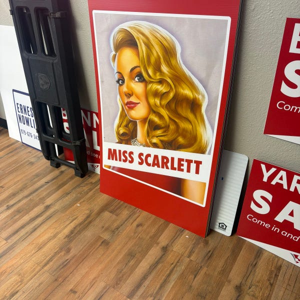 Clue Boards - custom sign for charity event