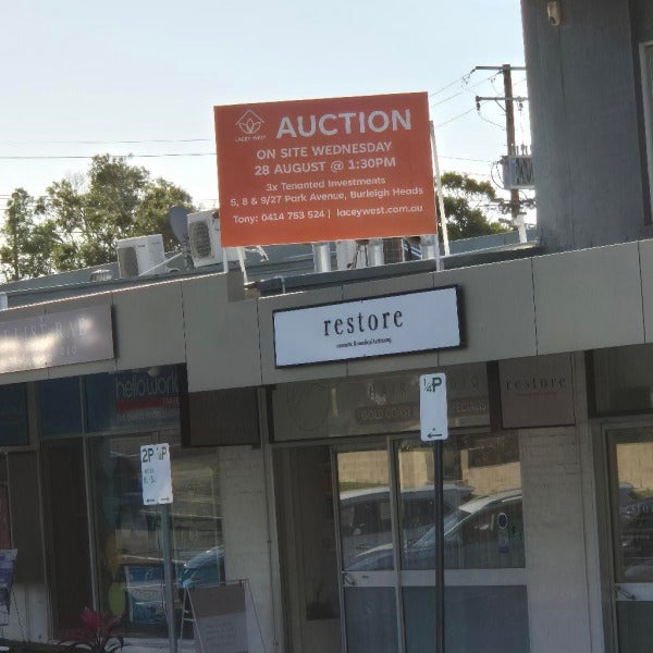 Temporary Roof Top Signage great for Realestate who want to stand out