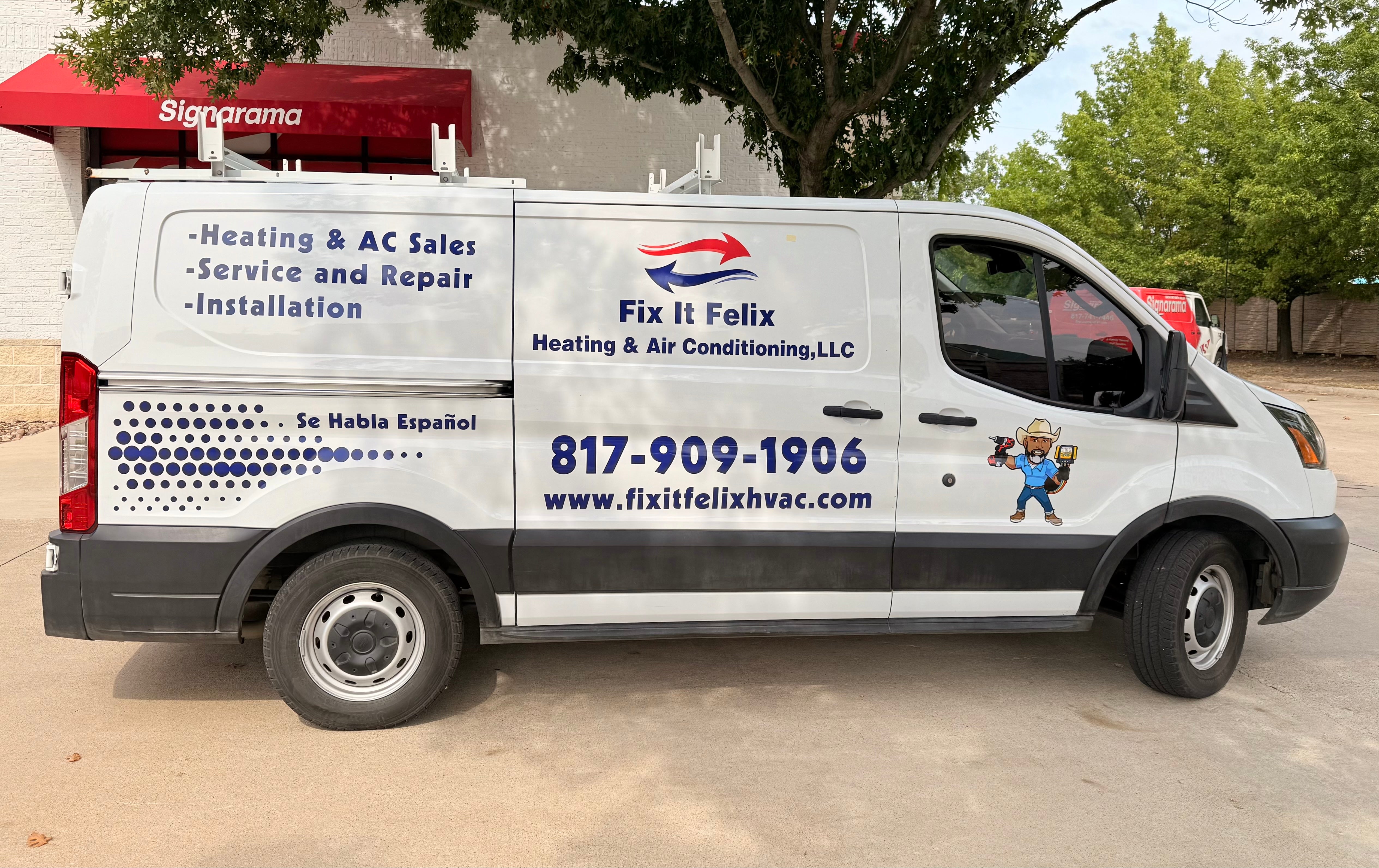 Fix It Felix Van Decals done by Signarama North Fort Worth / Keller