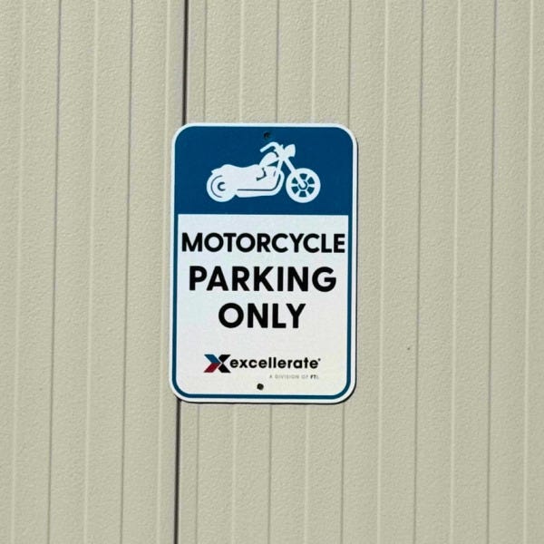 Directional Signage: Motorcycle Parking