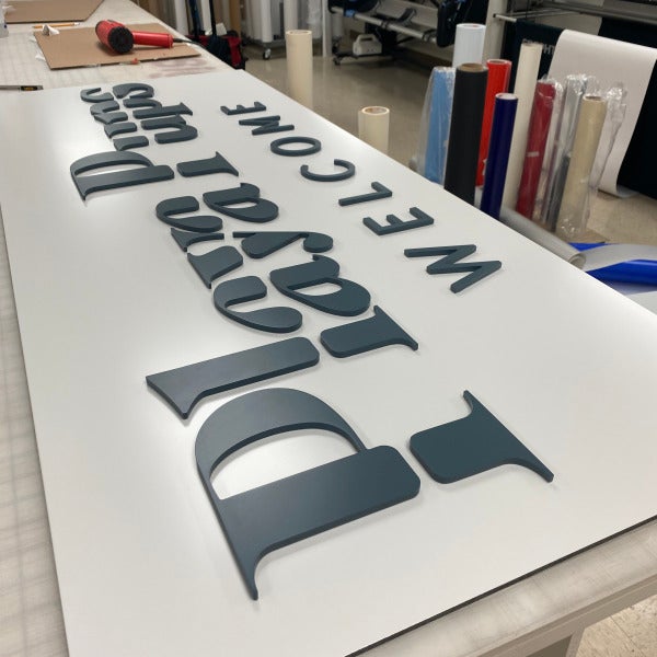 Signarama – Costa Mesa fabricates CNC-cut dimensional acrylic letters mounted on aluminum panels for durable, high-quality signage