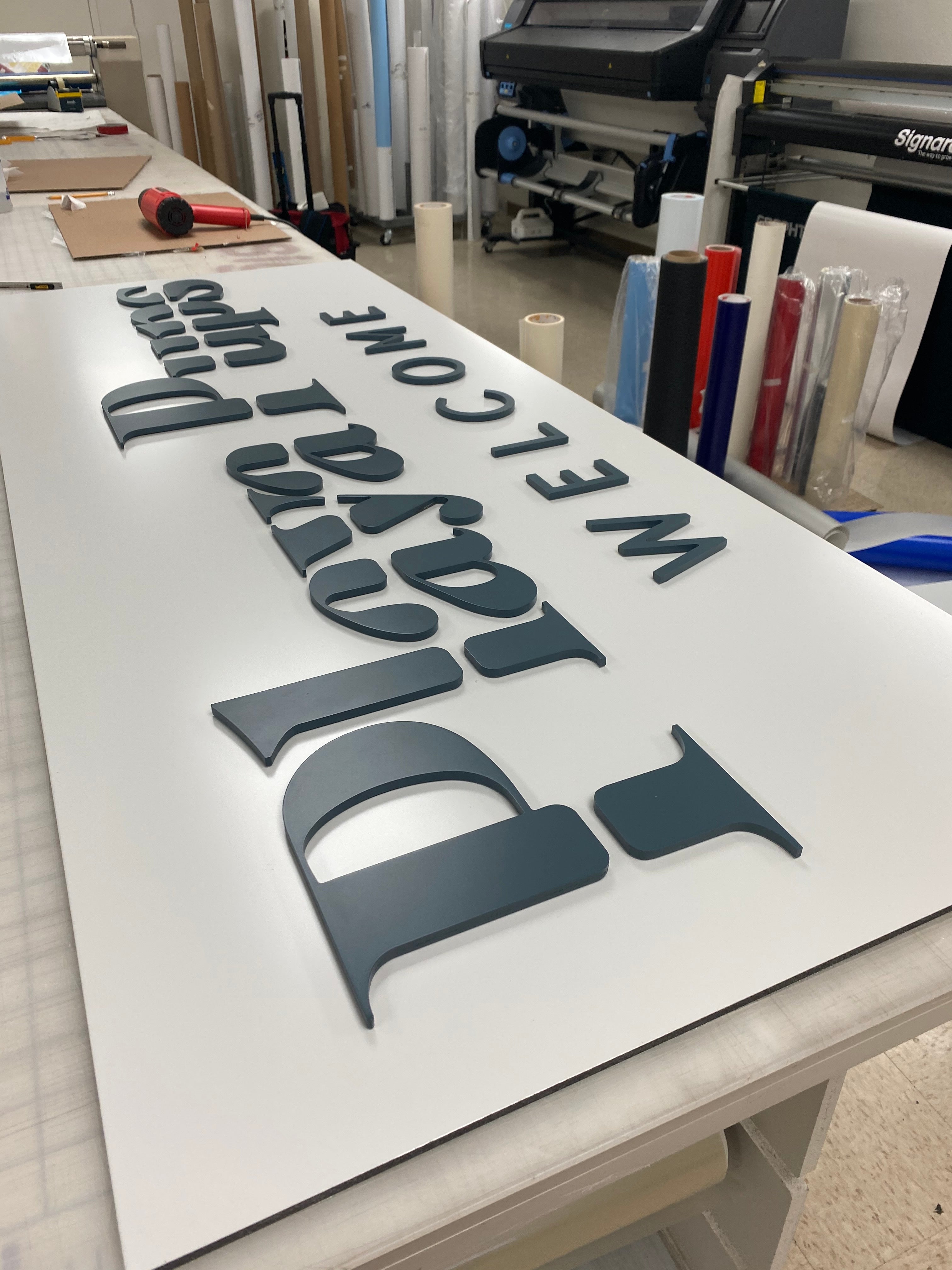 Signarama – Costa Mesa fabricates CNC-cut dimensional acrylic letters mounted on aluminum panels for durable, high-quality signage