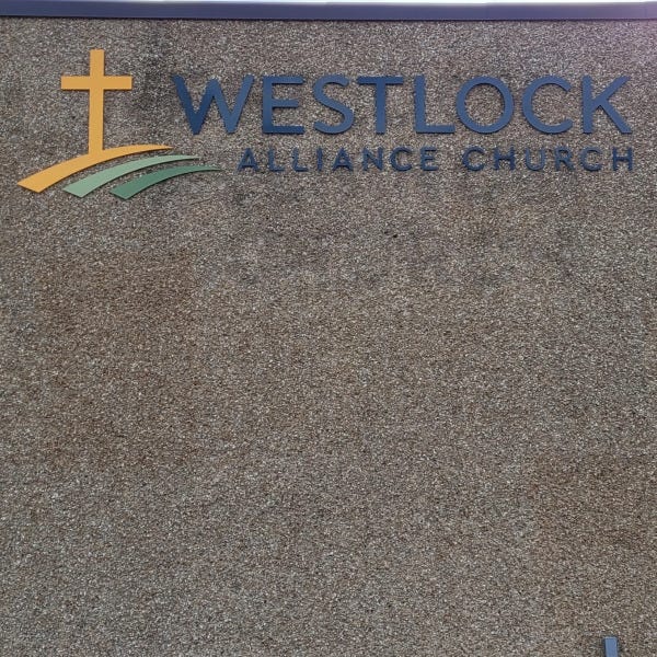 Non-Illuminated Acrylic Letters for Westlock Alliance Church in Westlock, AB
