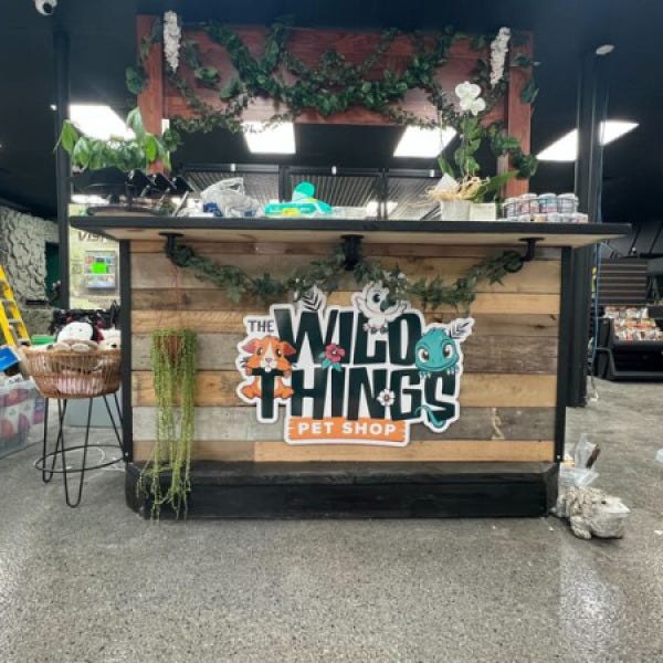 Ankeny - The Wild Things Pet Shop PVC Front Desk Sign