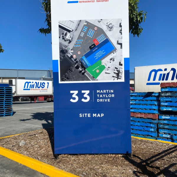 Warehouse Signage for Minus One Refrigeration
