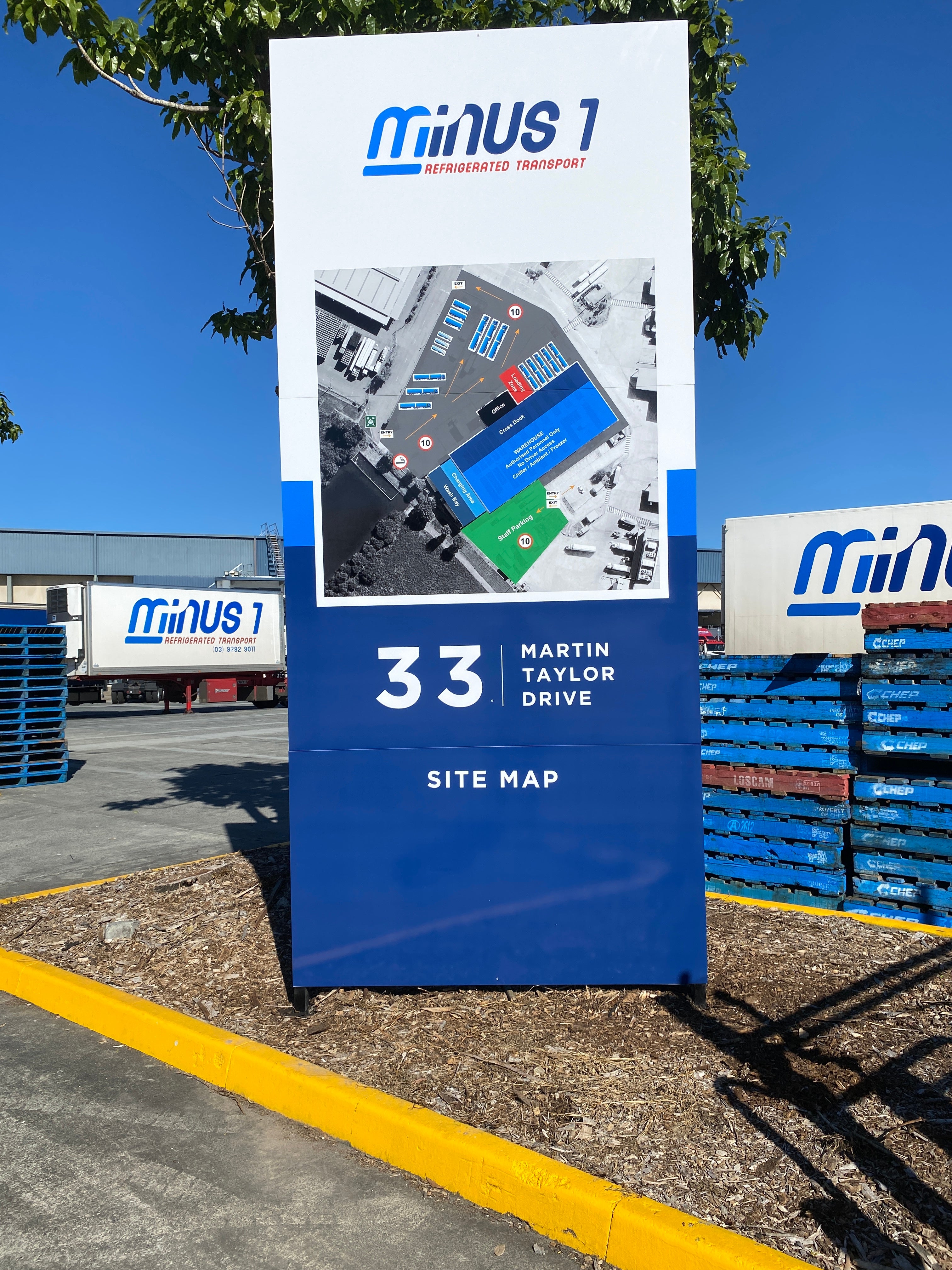 Warehouse Signage for Minus One Refrigeration