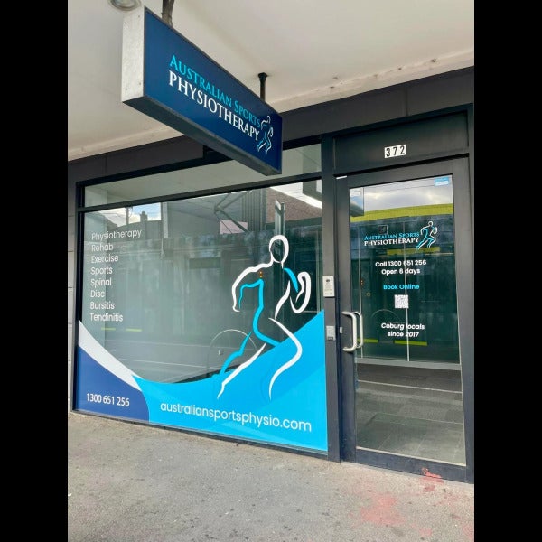 Shop Signage - Australian Sports Physiotherapy - Coburg VIC.