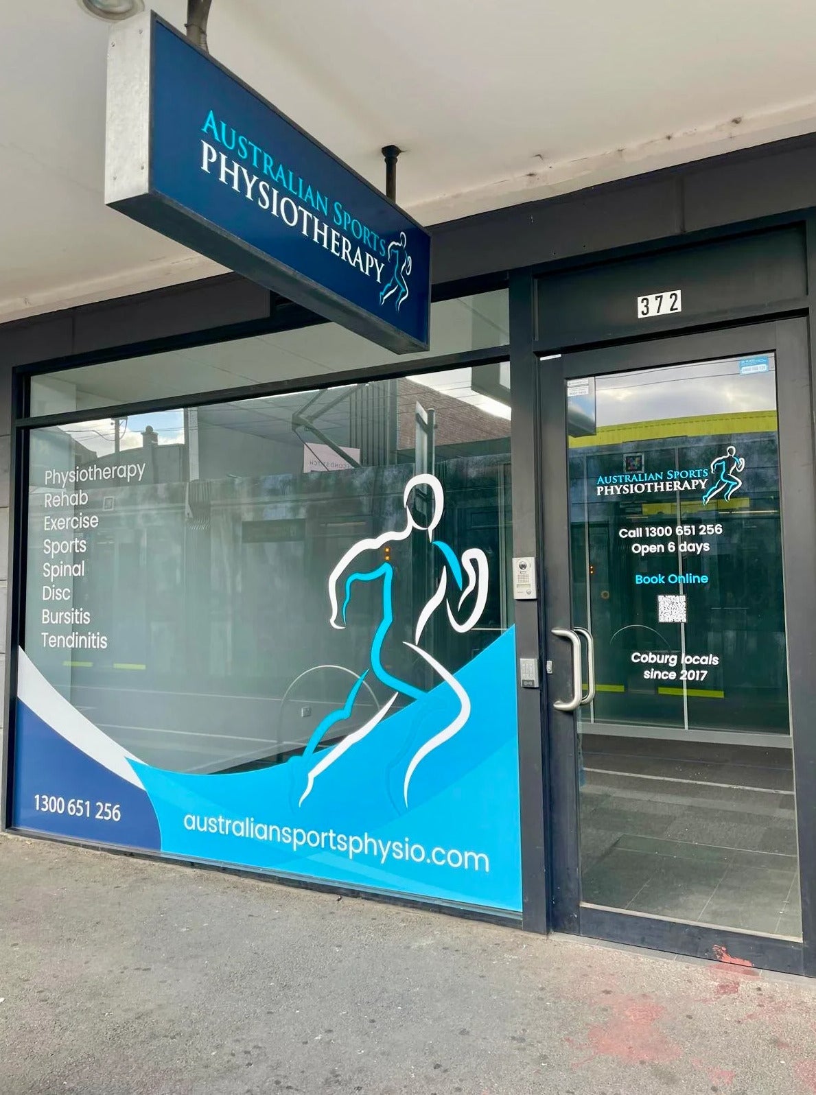 Shop Signage - Australian Sports Physiotherapy - Coburg VIC.