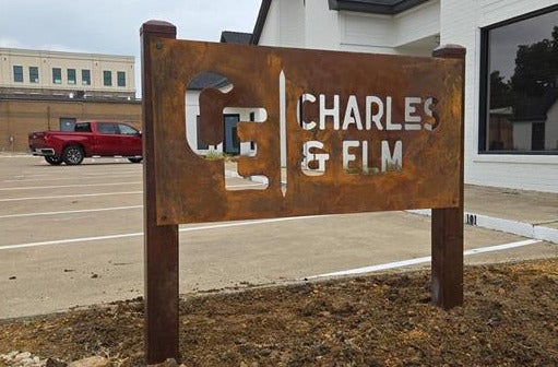 Custom Metal Sign for Brockett Street Capital in Old Town Lewisville