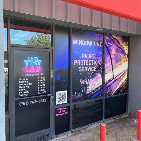 Window Wrap for C&D's Tint Lab in Riverside