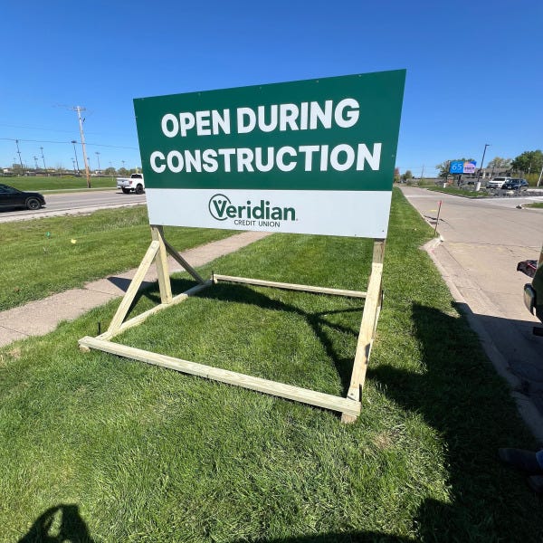 Ankeny - Veridian Credit Union Sled Sign