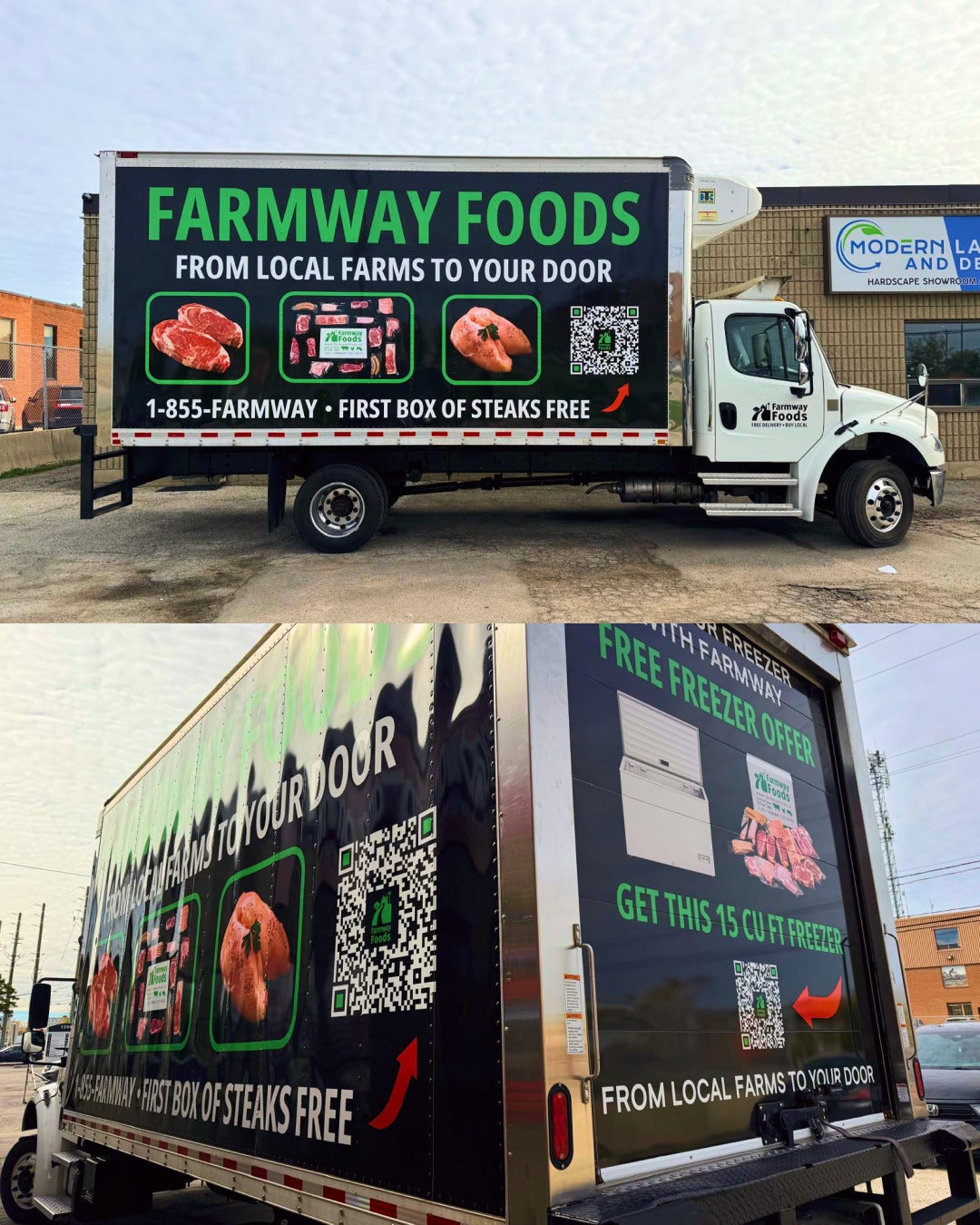 Bold Full Truck Wrap Rebrand for Farmway Foods by Signarama Oakville