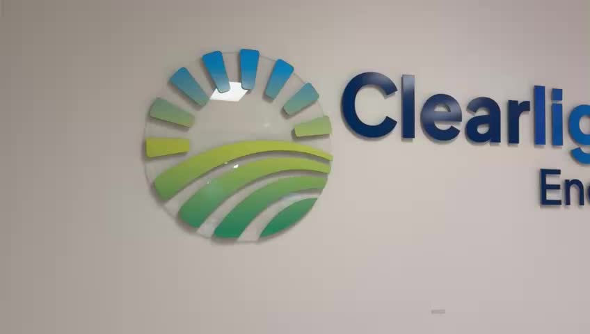 Custom Gradient Colour 3D Indoor Sign for Clearlight Energy