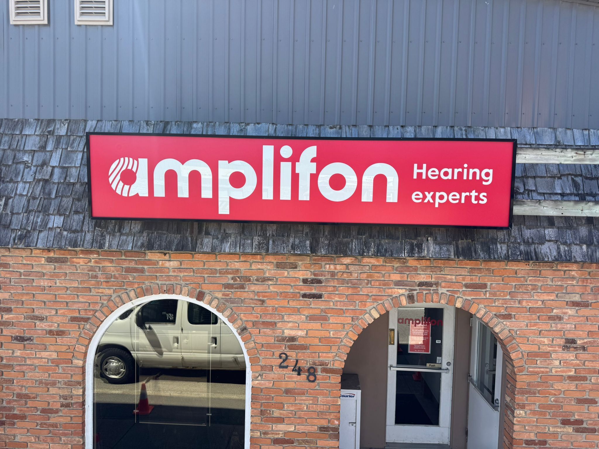 On-Site Vinyl Graphics Removal in Glencoe, Ontario for Amplifon — Fast, Professional & Hassle-Free