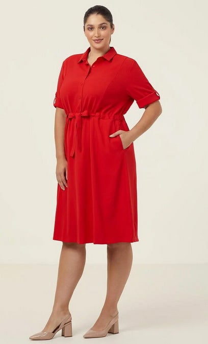 Heavy Stretch Georgette Shirt Dress