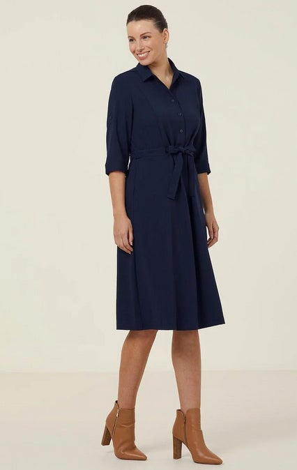 Heavy Stretch Georgette Shirt Dress