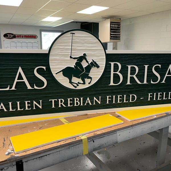 Las Brisas Allen Trebian Field 1 sign straight on