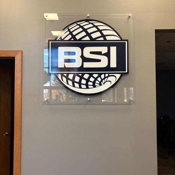 Babbitting Vinyl Acrylic Wall Sign