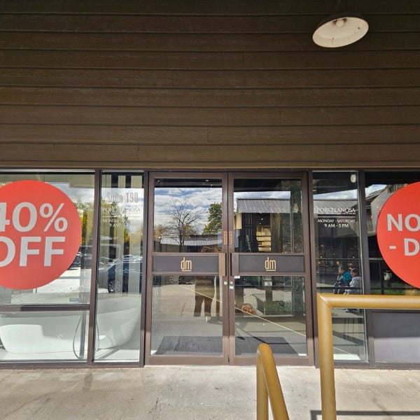 Porcelanosa Bellevue Gears Up for Holiday Shopping with High Visibility Window Graphics - Bellevue, WA
