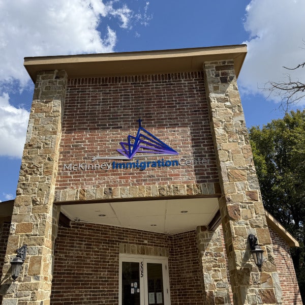 Dimensional Letters at McKinney Immigration Center