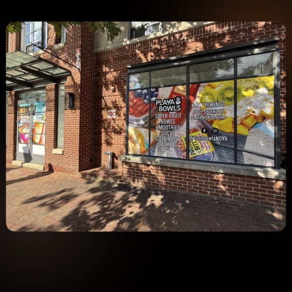 Playa Bowls Opens in Old Town Alexandria: Vibrant Construction Graphics by Signarama Tysons Corner
