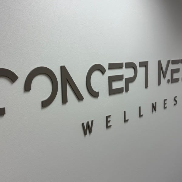 Transforming Concept Med Spa Vienna With Modern Acrylic Lettering & Interior Branding